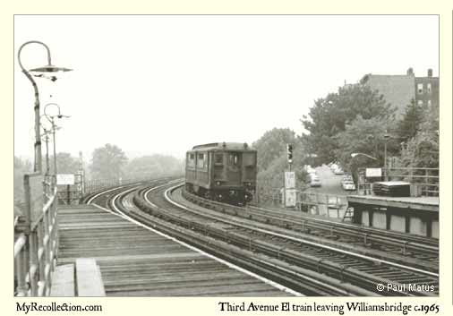 3rd Ave. el train leaving Williamsbridge 1965